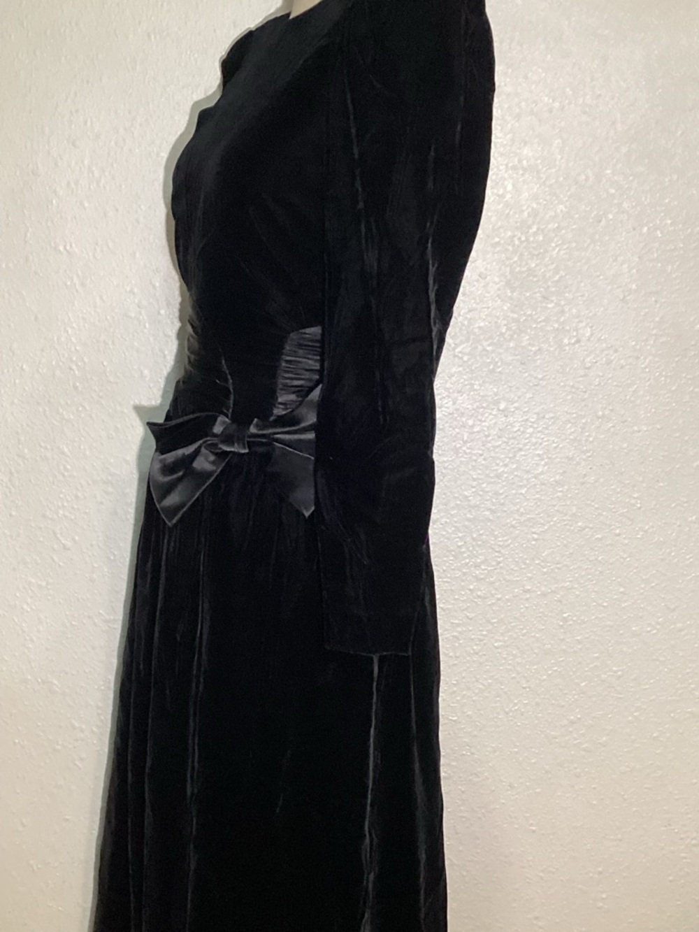 Depeche Mode vintage women’s black velvet formal dress 4 - Picture 8 of 16